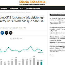 Espaa sum 313 fusiones y adquisiciones hasta febrero, un 30% menos que hace un ao